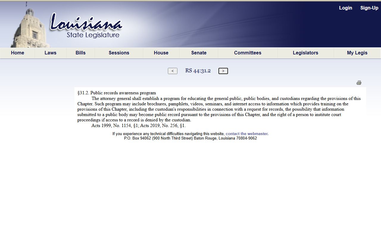 Acadia Parish jail mugshots Louisiana public records awareness statute source
