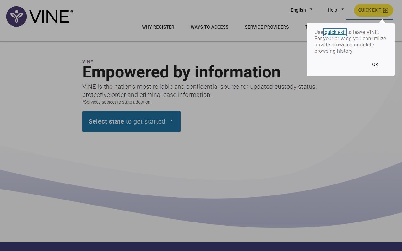 Acadia Parish County inmate population VINELink custody notification lookup